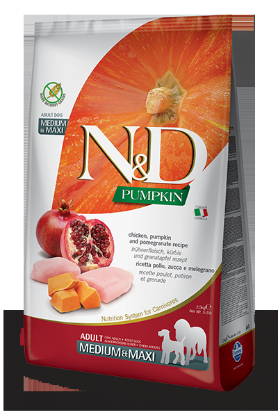 N&D POTIRON POULET GRENADE ADULT MEDiUM/MAXI 12kg