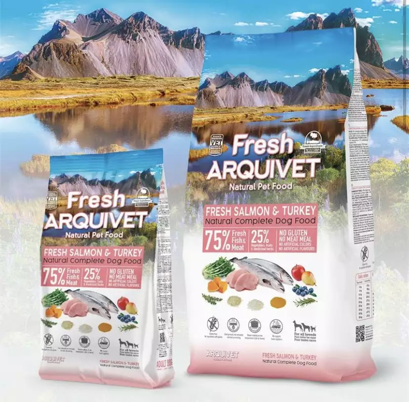 ARQUIVET Fresh Saumon frais et à la Dinde fraîche croquettes semi-humide pour chien 2,5kg.