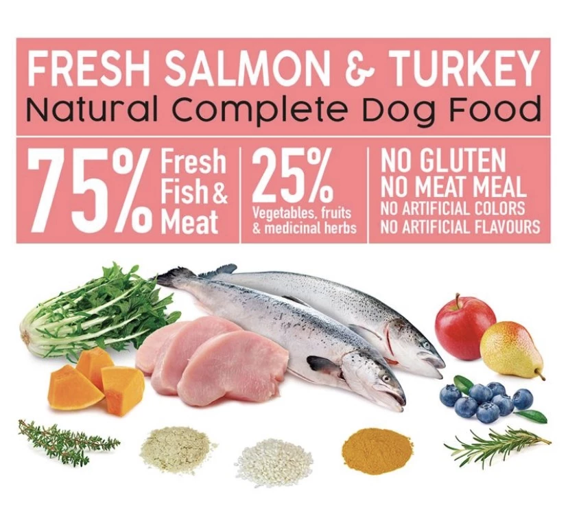 ARQUIVET Fresh Saumon frais et à la Dinde fraîche croquettes semi-humide pour chien 2,5kg.